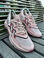 Женские кроссовки Adidas Ozweego розовые, женские стильные кроссовки, кроссовки для девушек 38, 24