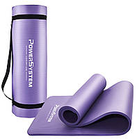 Коврик для йоги и фитнеса Power System NBR Fitness Yoga Mat Plus Purple (180х61х1)