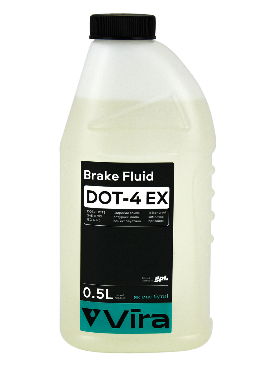 Гальмівна рідина Brake Fluid Dot-4 Ex 0,5 л (Vi1201) Vira