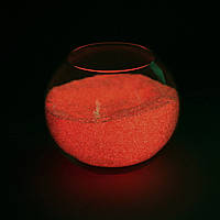 Люминесцентный светящийся песок ALTEY Sand 50 г Красный. Кварцевый песок светится в темноте