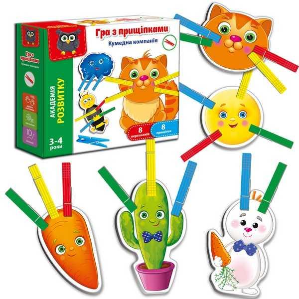 Настільна гра з прищіпками "Кумедна компанія" Vladi Toys (VT5303-14)