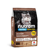 Nutram T22 Total Grain-Free Chicken & Turkey 20 кг корм для котов Нутрам Т22 беззерновой Курица и Индейка