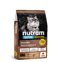 Nutram (Нутрам) T22 Total Grain-Free Turkey & Chicken Cat Food беззерновой корм с индейкой, 340 г Нутрам