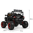 Дитячий електромобіль Buggy 4WD (чорний колір) + кондиціонер, пульт дистанційного керування 2,4G, фото 7