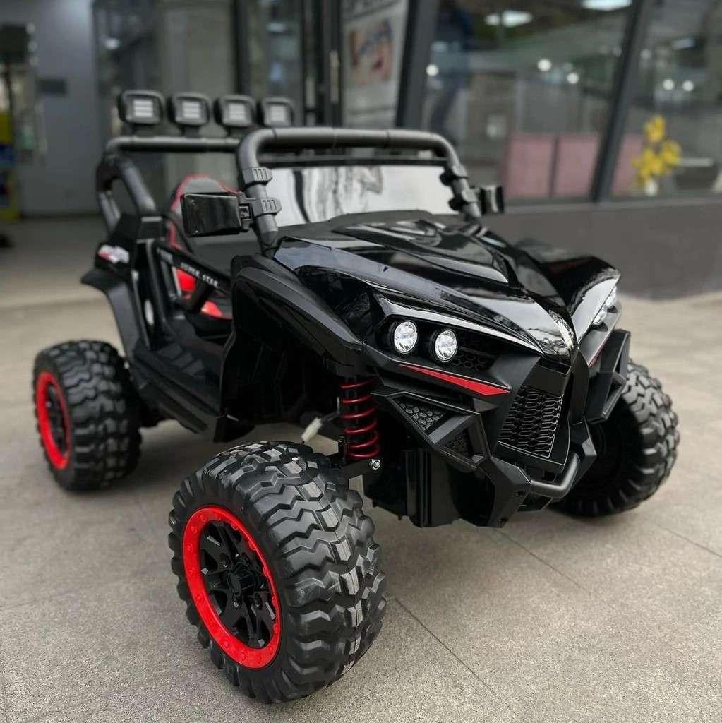 Дитячий електромобіль Buggy 4WD (чорний колір) + кондиціонер, пульт дистанційного керування 2,4G, фото 1