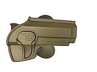 Жесткая полимерная поясная кобура AMOMAX для пистолетов Beretta 92, 92FS, M9 под правую руку. Flat Dark Earth