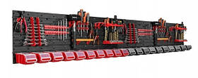 Панель для інструментів Kistenberg розміром 230,0*39,0 см у комплекті з 20 контейнерами з кришкою.