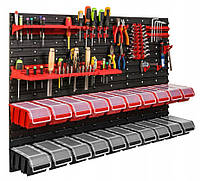 Панель для инструментов размером 115*78 см в комплекте с 20 контейнерами с крышкой от Kistenberg