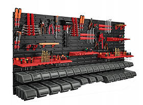 Панель Kistenberg розміром 174*78 см в комплекті з 30 чорними контейнерами Kistenberg.