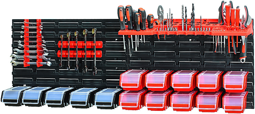 Панель для інструментів Kistenberg розміром 115*39 см з додатковими 15 контейнерами.