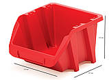 Набір контейнерів Kistenberg Bineer Short 187x158x114 червоний, 10 штук, фото 2