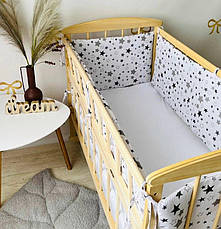 Захист бортики в дитяче ліжечко на 4 сторони 120*60 см бампер в дитяче ліжечко, фото 4