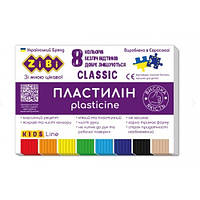 Пластилин Zibi 8 цв 6231 CLASSIC 160г (1/10)