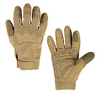 Рукавички тактичні повнопалі UAD Prometey сенсорні Койот L