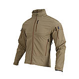 Куртка вітровка вітрозахисна Blue label fog windproof soft-shell Emerson Койот L, фото 2
