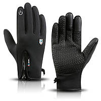 Рукавиці зимові тактичні UAD STORM вітро та вологозахисні з утепленням Чорні L