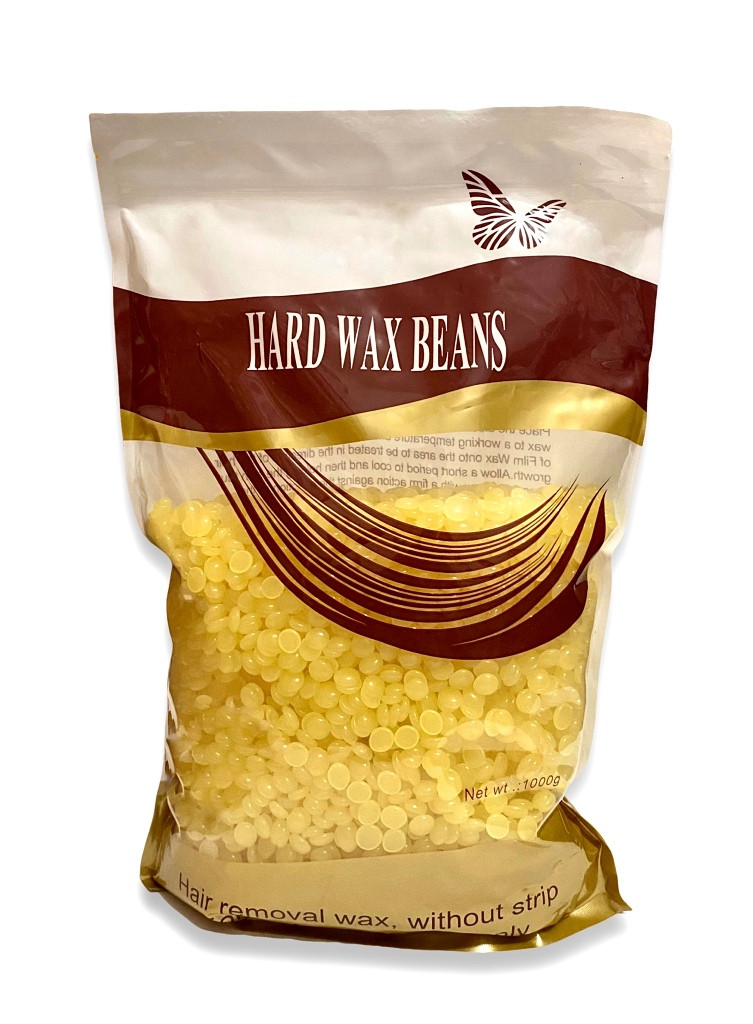 Віск у гранулах Hard Wax Beans 1000гр аромат Медовий для депіляції для воскоплаву плівковий віск 1 кг гранули