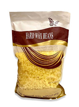 Віск у гранулах Hard Wax Beans 1000гр аромат Медовий для депіляції для воскоплаву плівковий віск 1 кг гранули