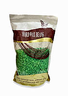 Віск у гранулах Hard Wax Beans 1000гр аромат Алое для депіляції для воскоплаву плівковий віск 1 кг гранули