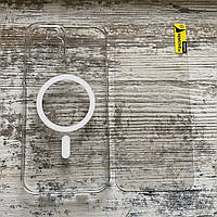 Прозорий чохол Magsafe Baseus Crystal Magnetic для iPhone 12 Pro Max + захисне скло