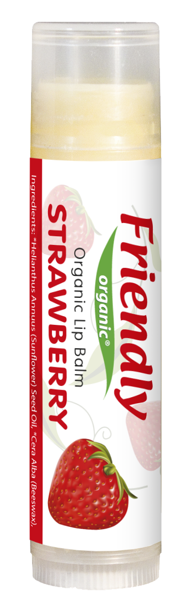Органічний бальзам для губ Friendly Organic полуниця 4,25 гр
