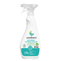 Гіпоалергенний органічний засіб для очищення поверхонь у ванній кімнаті  із запахом чайного дерева та м'яти, Ecolunes, 500 мл