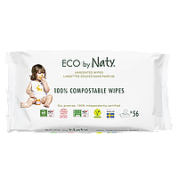 Органічні серветки Eco by Naty без запаху 56 шт