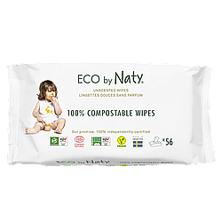 Органічні серветки Eco by Naty без запаху 56 шт