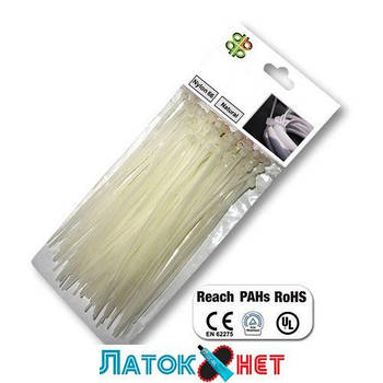 Хомут пластиковий Neutral (100шт) 3,6x300мм TS1136300N Bradas