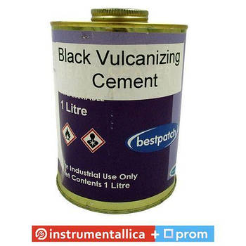 Термоклей Black Vulcanizing Cement 1000 г з пензлем BESTpatch