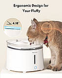 Homerunpet Cat Water Fountain з бездротовим насосом, ультратихий фонтан для хатніх тварин, фото 5