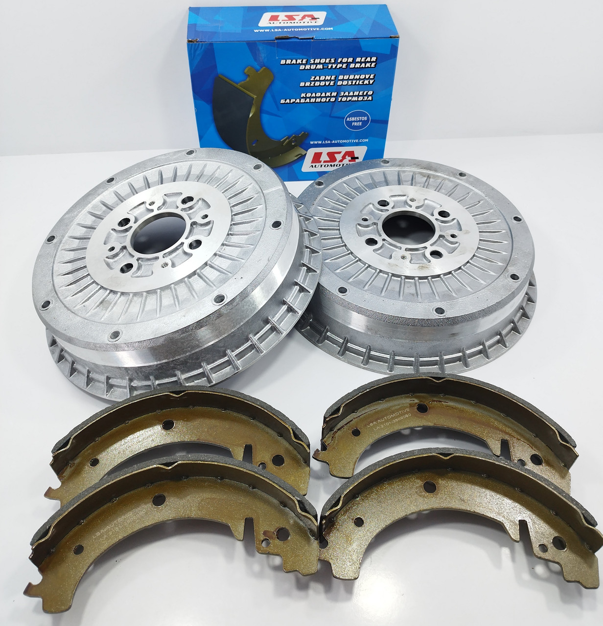 Барабани гальмівні (к-т лев + оправ +колодки) ВАЗ 2101-07 LSA Словаччина, фото 1