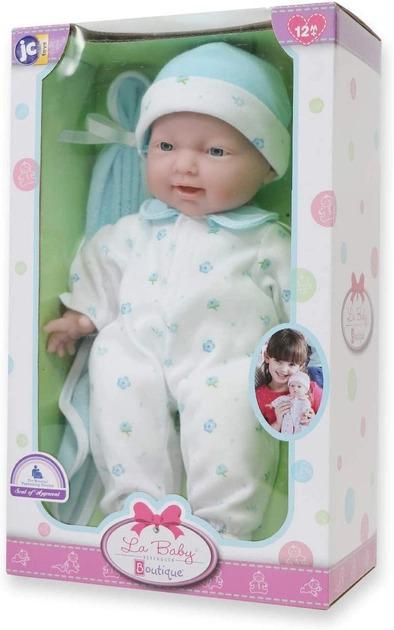 Маленька лялька пупс 28 см Беренжер Блакитна La Baby JC Toys Caucasian 11-inch Small Soft Body Baby Doll Jc Toy