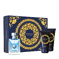 Подарочный набор Versace Pour Homme Туалетная вода 50 мл + лосьон после бритья 50 мл + шампунь 50 мл