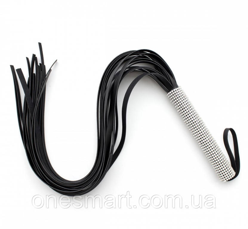 Флоггер со стразами DS Fetish Flogger diamond L black
