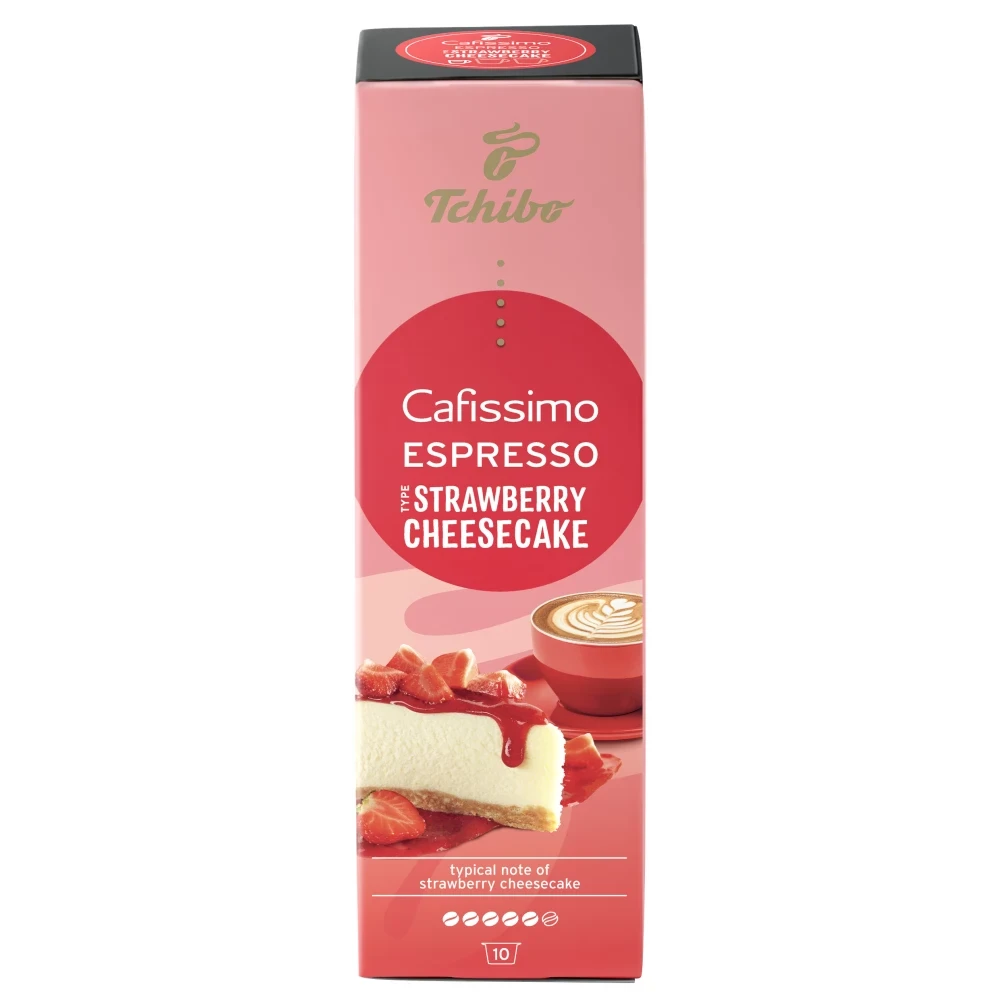 Кава в капсулах Tchibo Caffitaly Strawberry Cheesecake 10 шт., Німеччина полуничний смак