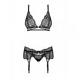 Комплект Obsessive Mixty 3-pcs set black L/XL, фото 5