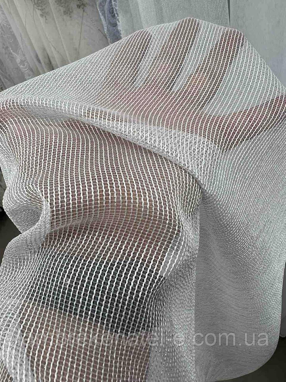Тюль сітка біла в зал, спальню, кухню, фото 1