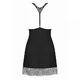 Cорочка Obsessive Chiccanta chemise & thong black L/XL, фото 4