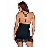 Cорочка Obsessive Chiccanta chemise & thong black L/XL, фото 6