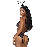 Комплект спідньої білизни Leg Avenue Bunny Black O/S, фото 6