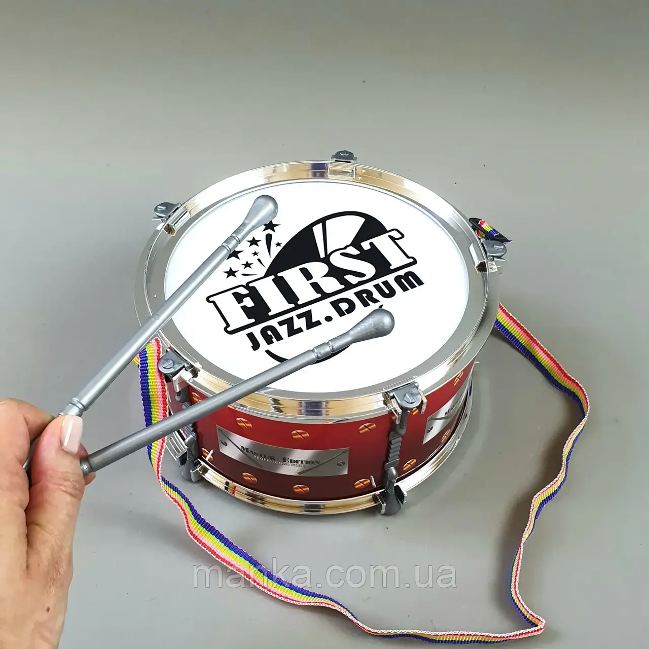 Барабан 2252 (48/2) ударні палички, ремінець, в пакеті, фото 1