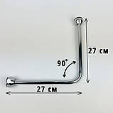Гнучка підводка мідна хромована кут 90°, 1/2 ВВ, d 10 мм бумеранг FLEXY CHROME 26 см (13+13), фото 2