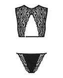 Комплект мереживної білизни Obsessive Elisetta set Black S/M, фото 6