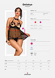 Бебидол Obsessive Delishya babydoll black L/XL, фото 3