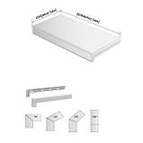 Підвіконня пластикове глянець білий пряме Crystalit, фото 5