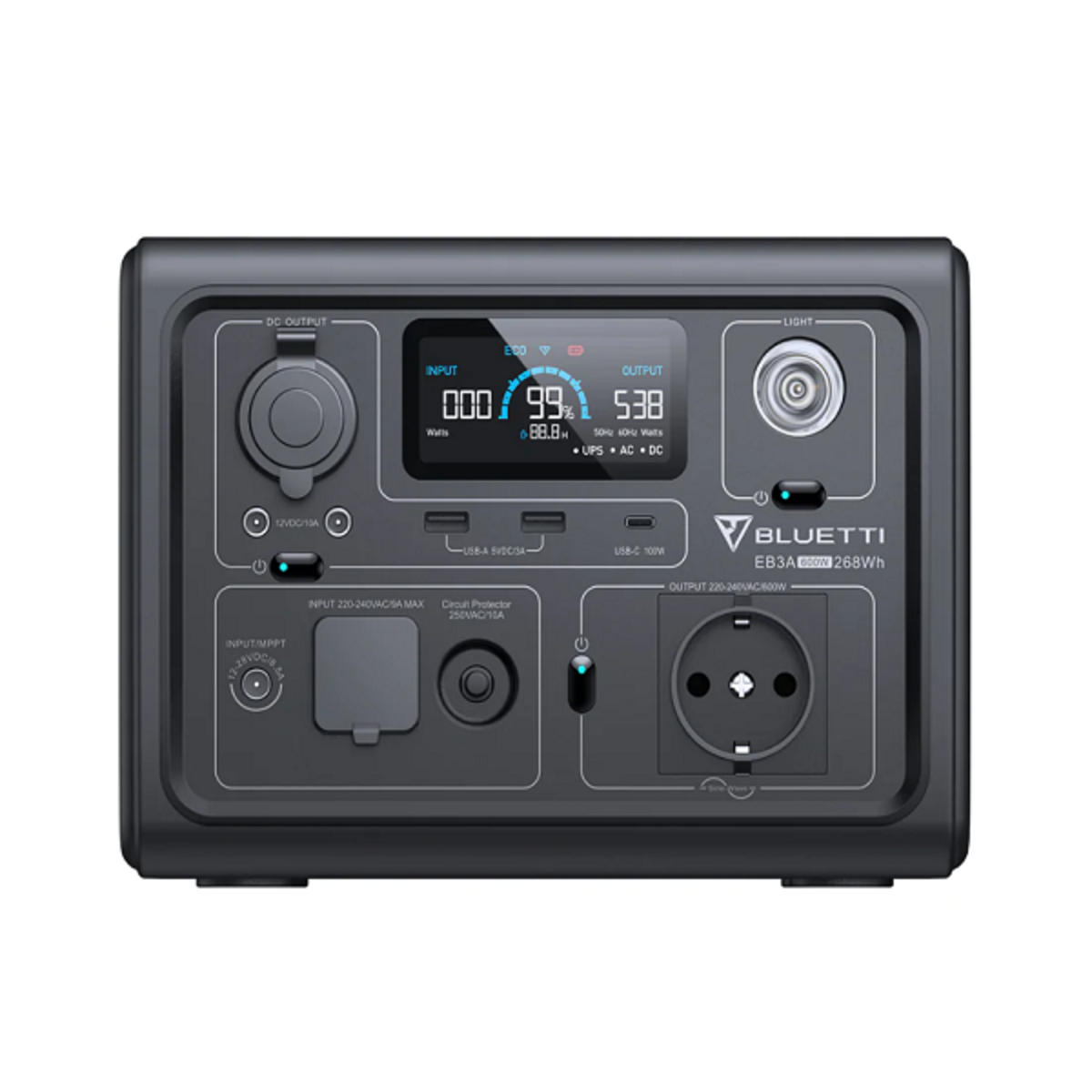 Портативна система живлення PowerOak Bluetti EB3A (600Вт 268Втг)