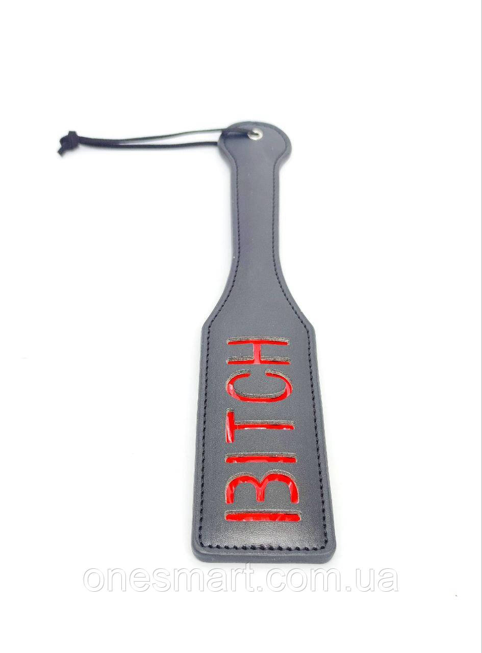 Шлепалка квадратна з написом Bitch PADDLE, чорна, 31,5 см