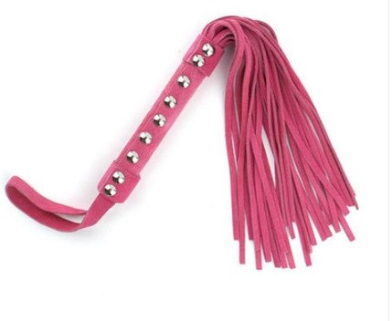 Флоггер DS Fetish Leather flogger pink suede leather