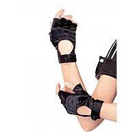 Перчатки без пальцев черные Leg Avenue Fingerless Motercycle Gloves O/S